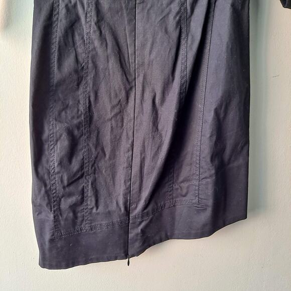 Byron Lars Womens Black Ruffle Pleated Half Sleeve Assymetrical Dress - Size 2 - Picture 14 of 15